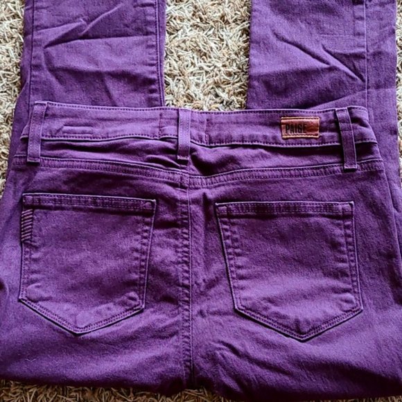 PAIGE Verdugo Ankle Vamp Red Skinny Jeans Size 26 - Picture 4 of 8